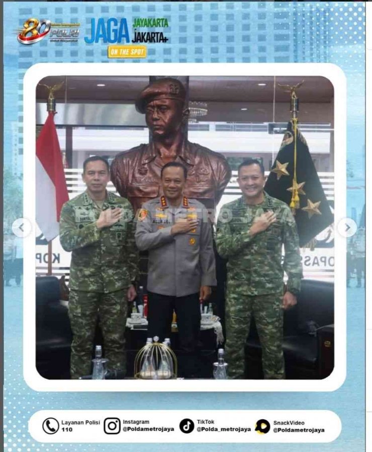 Kapolda Metro Jaya Bersama Pangdam Jaya Silaturahmi ke Mako Kopassus: Perkuat Sinergi demi Stabilitas Jakarta dan NKRI